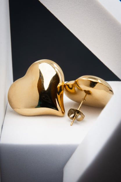 ORECCHINI CUORE ORO 2,5 CM