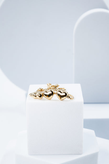 BRACCIALE 3 CUORI ORO