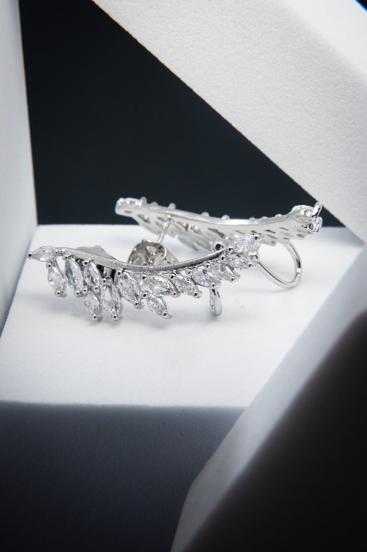 ORECCHINI EAR CUFF GOCCIE ARGENTO