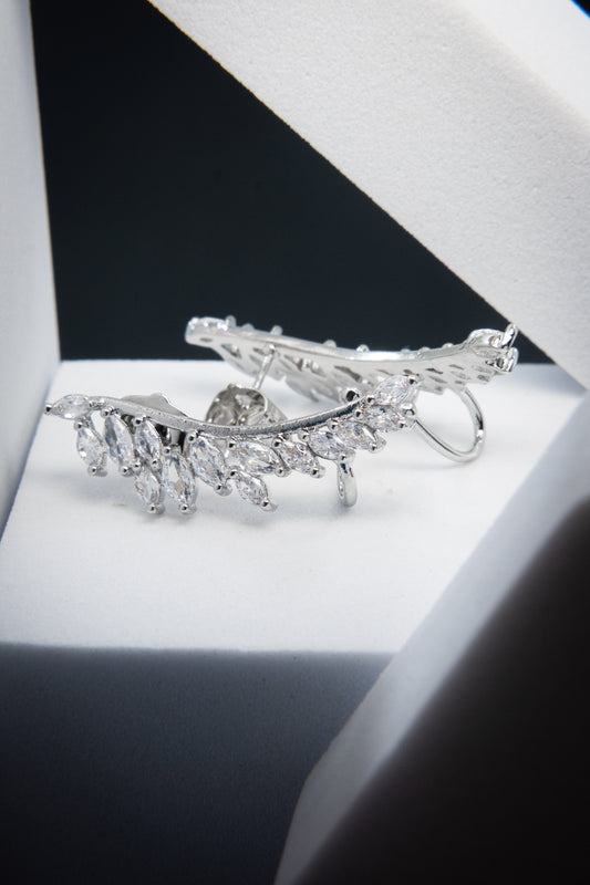 ORECCHINI EAR CUFF GOCCIE ARGENTO