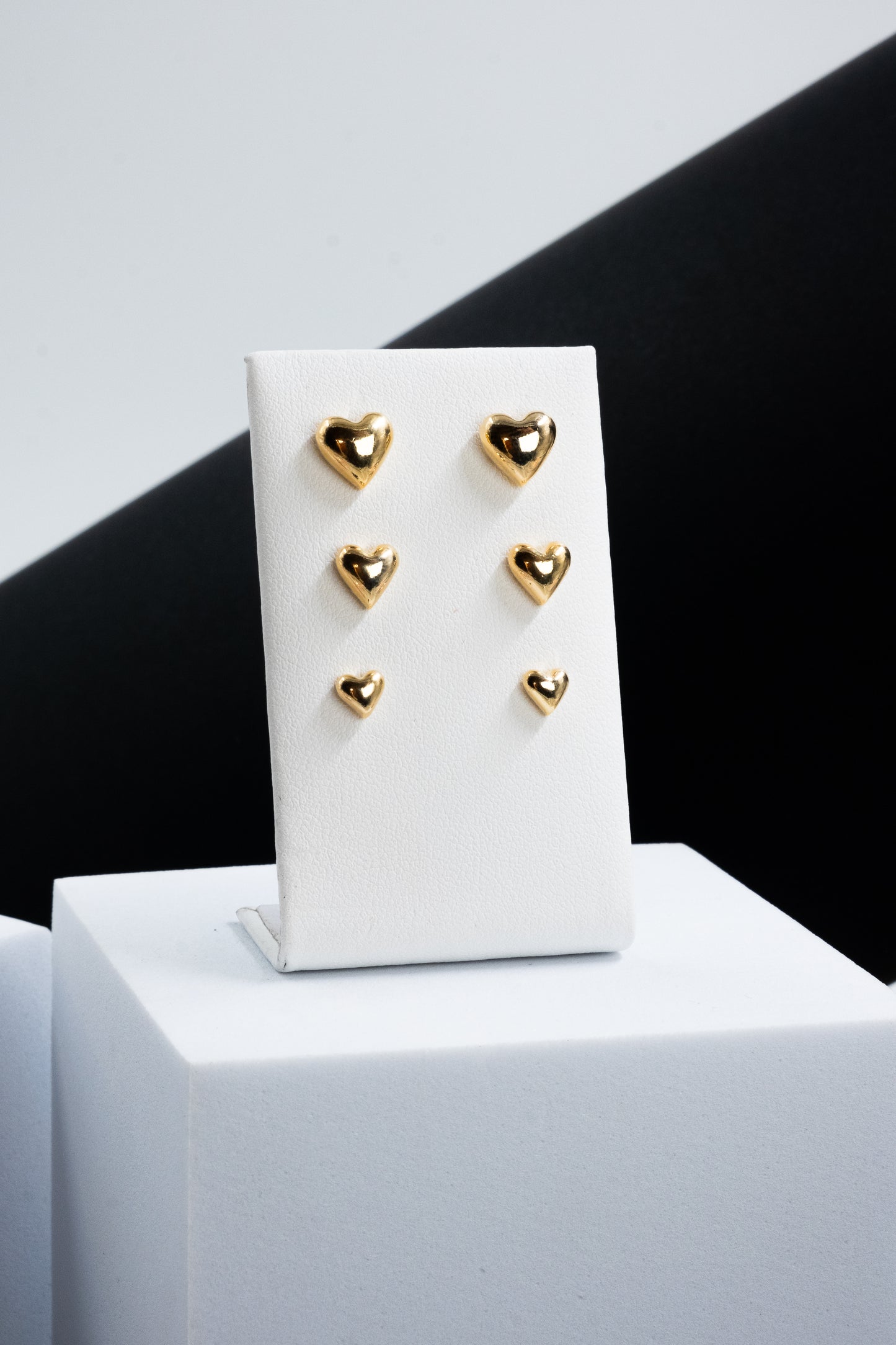 SET ORECCHINI CUORI ORO