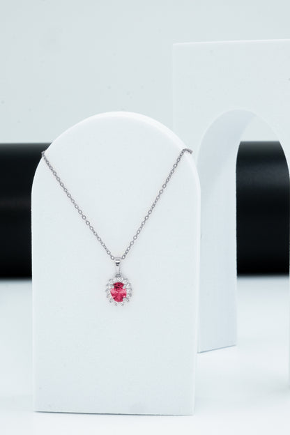 Completo "Kate" 4 pezzi: Argento e Rosso