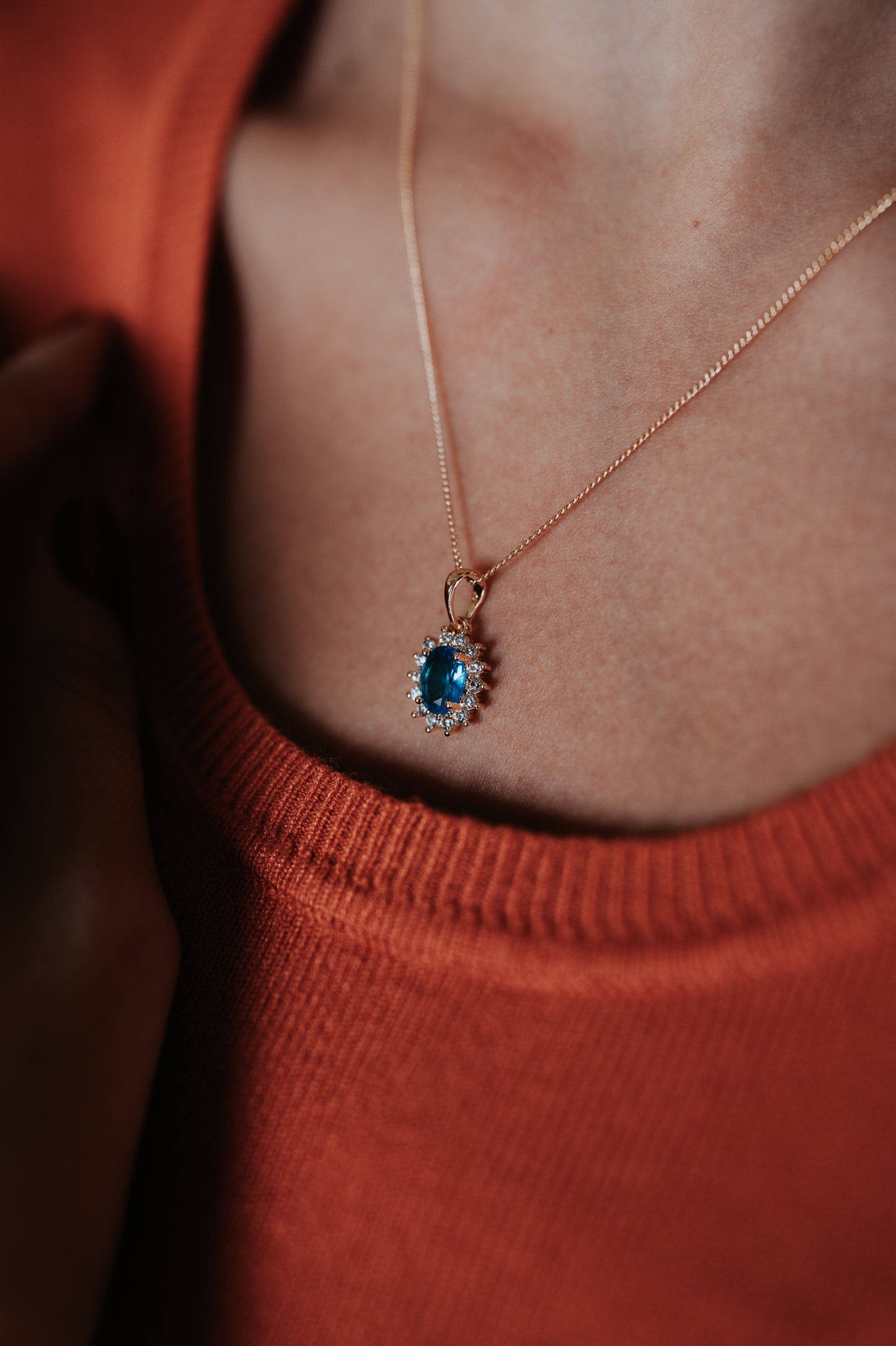 Completo "Kate" 4 pezzi: Oro e Azzurro