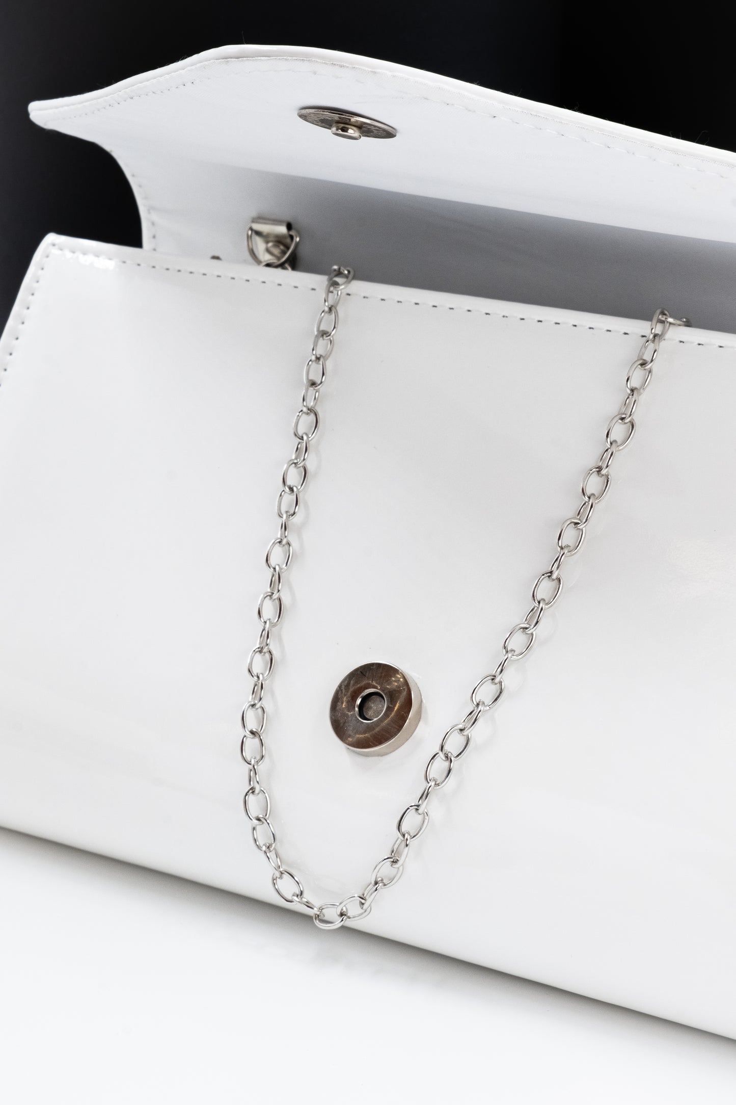 POCHETTE IN VERNICE BIANCA