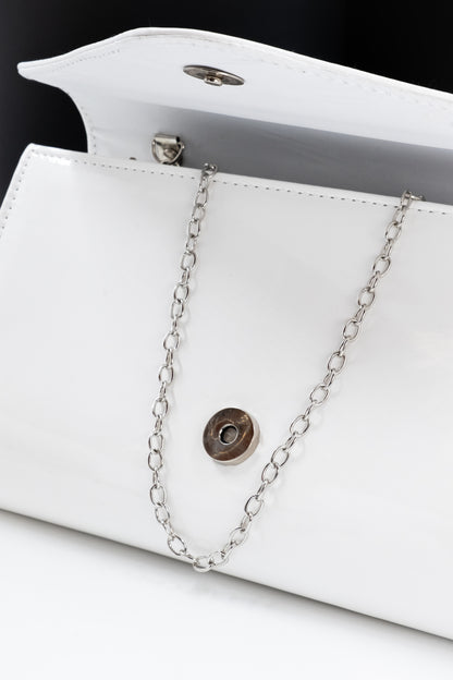 POCHETTE IN VERNICE BIANCA