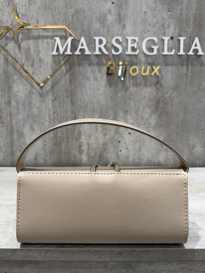 POCHETTE BIMATERIALE BEIGE