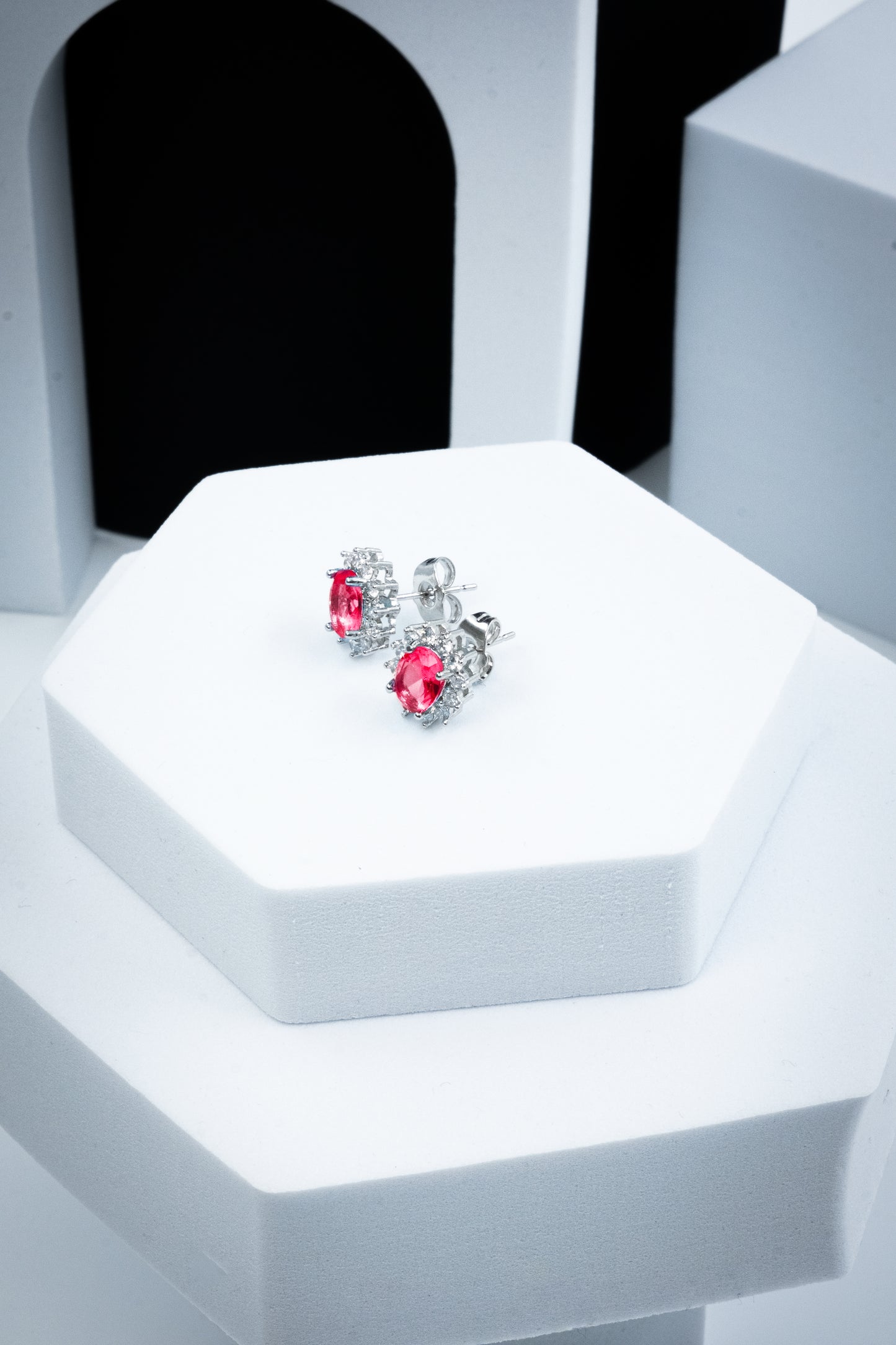 ORECCHINI KATE ARGENTO & ROSSO