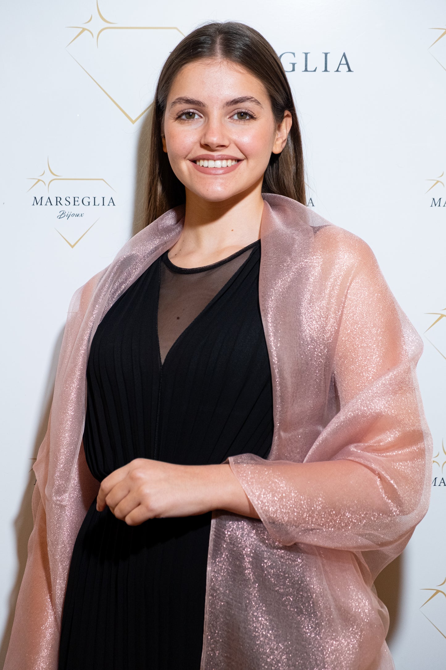 STOLA ORGANZA LUREX ROSA