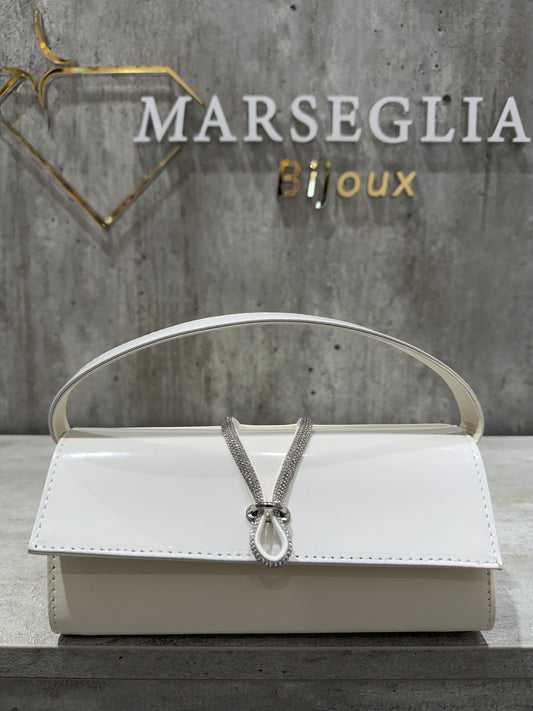 POCHETTE BIMATERIALE PANNA