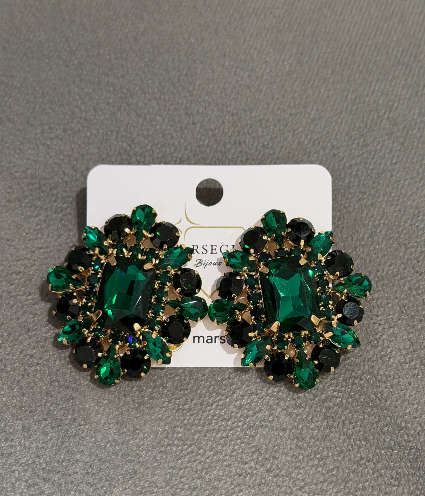 ORECCHINI FASHION VERDE SCURO