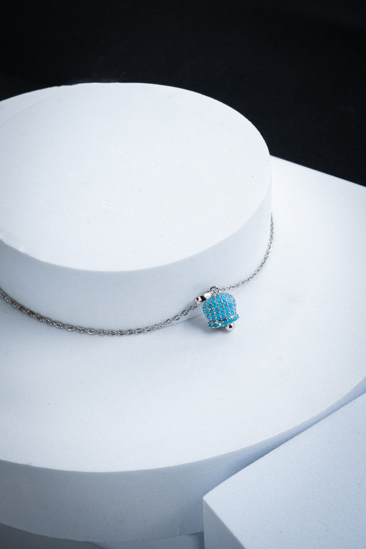 COLLANA CAMPANELLA ARGENTO & AZZURRO