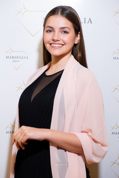 STOLA CHIFFON ROSA PESCA