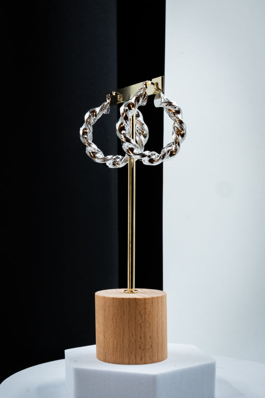 CERCHI TORCHON ARGENTO 40 mm