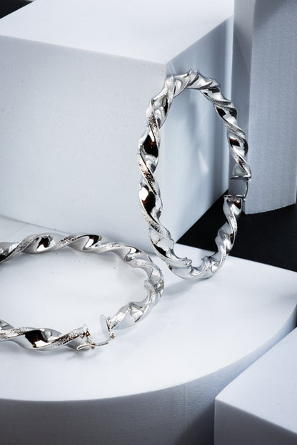 CERCHI TORCHON ARGENTO 80 mm