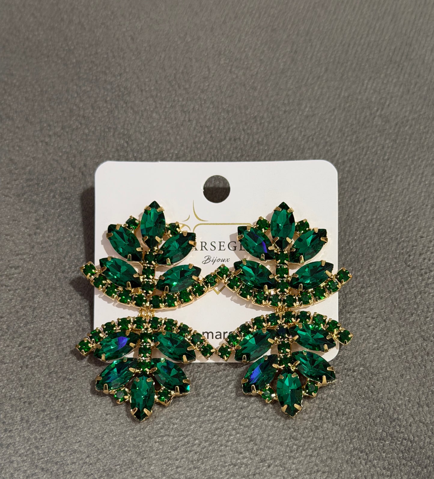 ORECCHINI FASHION VERDE SCURO