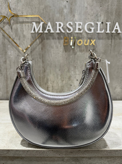POCHETTE GLITTER ARGENTO