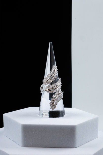 ANELLO 3 FOGLIE ARGENTO