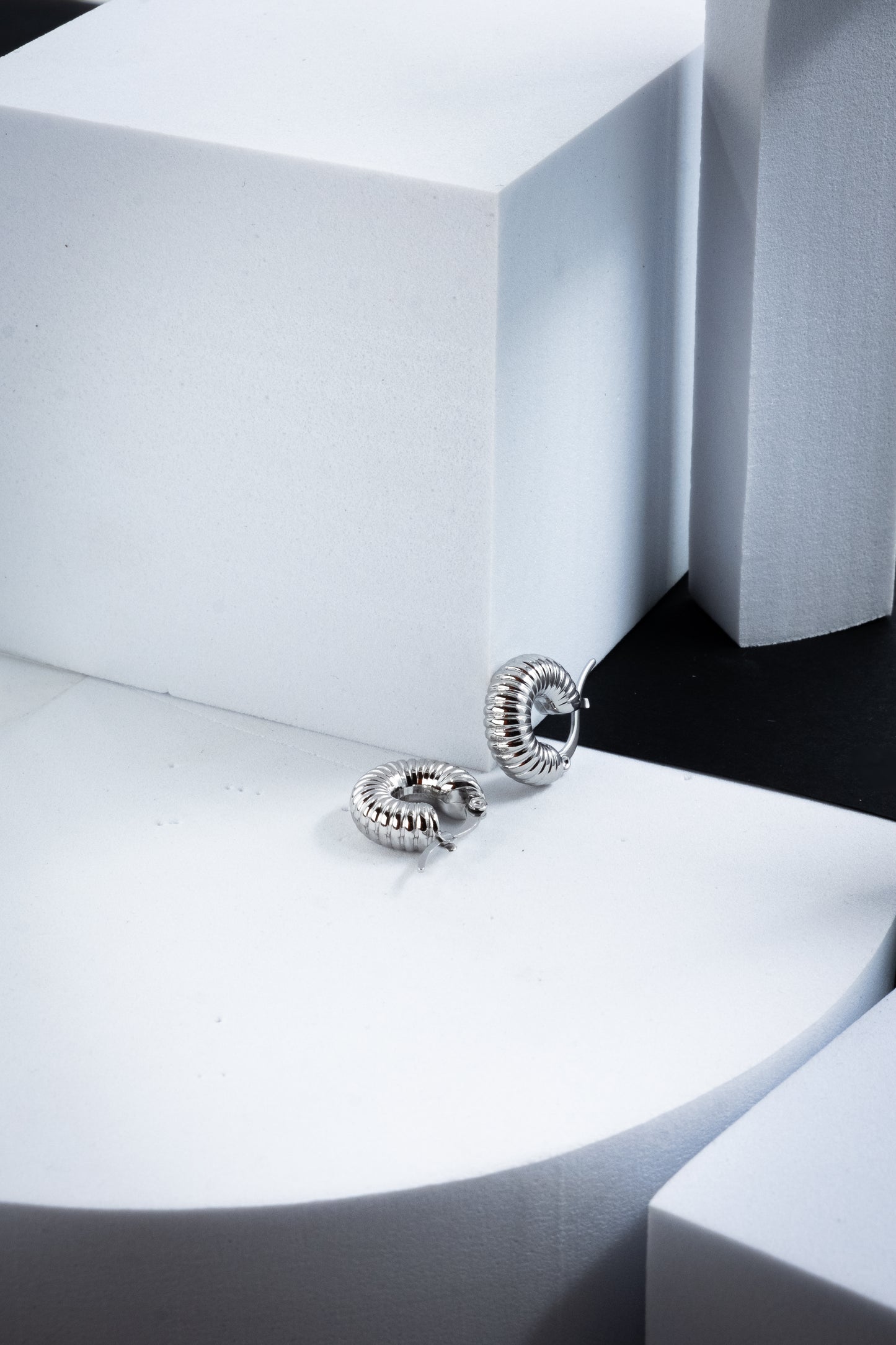 CERCHI RIGATI ARGENTO 1,5 CM