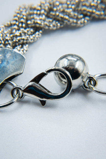 CINTURA INTRECCIATA ARGENTO