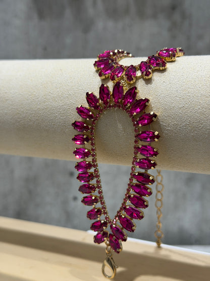 BRACCIALE A FASCIA FASHION FUCSIA