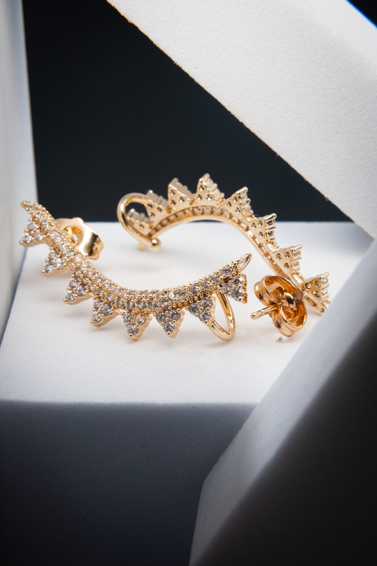 ORECCHINI EAR CUFF ZIG ZAG ORO