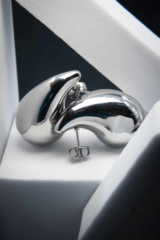 ORECCHINI GOCCIA ARGENTO 3 CM