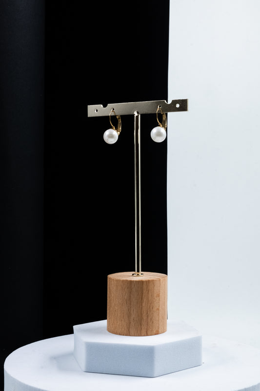 ORECCHINI PERLA PENDENTE ORO 10 MM