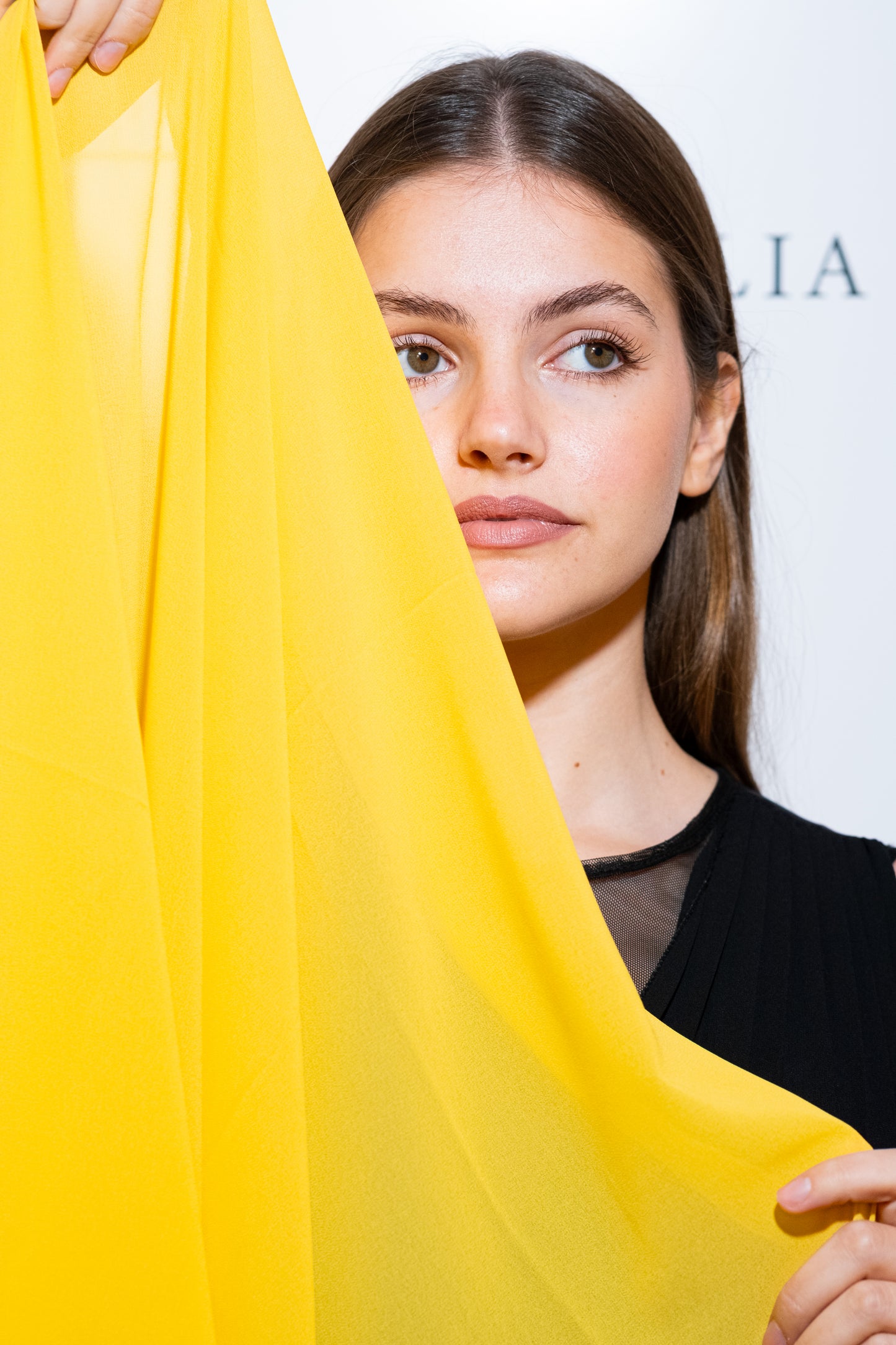 STOLA CHIFFON GIALLA