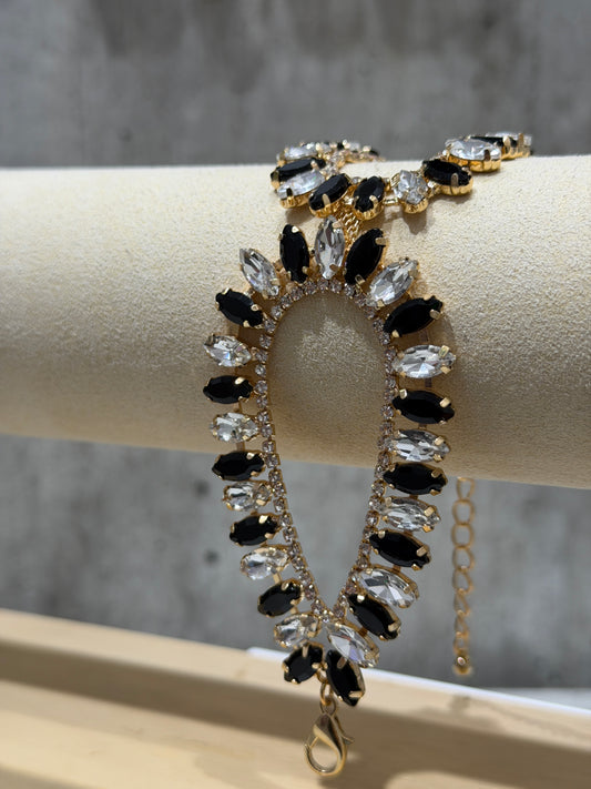 BRACCIALE A FASCIA FASHION NERO & BIANCO