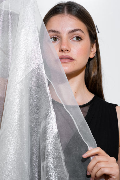 STOLA ORGANZA LUREX GHIACCIO