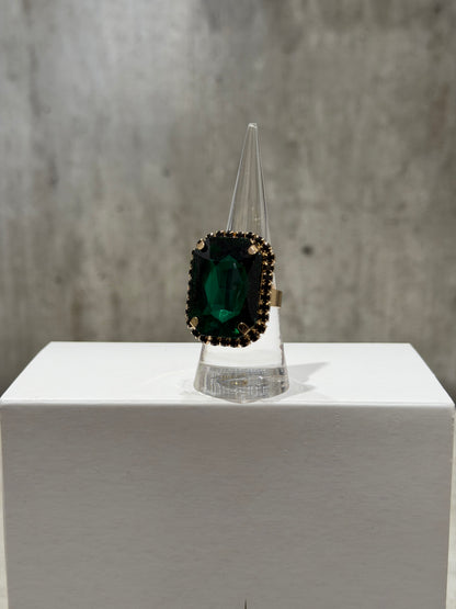 ANELLO RETTANGOLARE FASHION VERDE SCURO