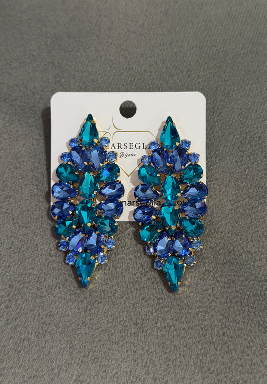 ORECCHINI FASHION BLU & AZZURRO