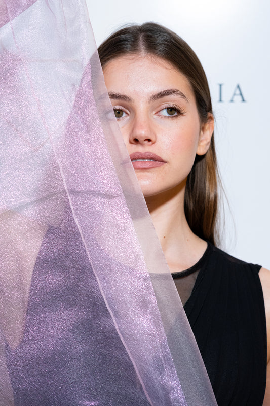 STOLA ORGANZA LUREX LILLA
