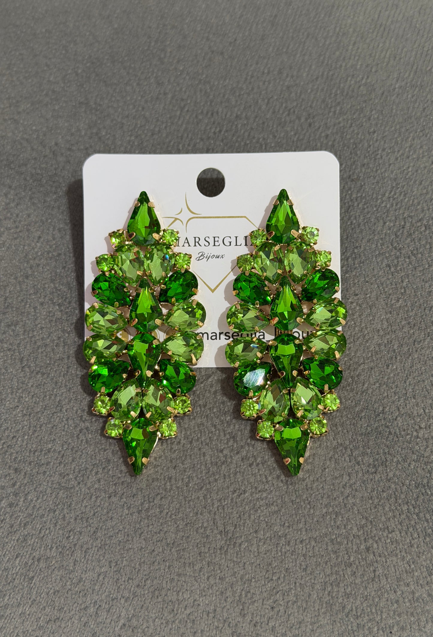 ORECCHINI FASHION VERDE CHIARO & VERDE SCURO
