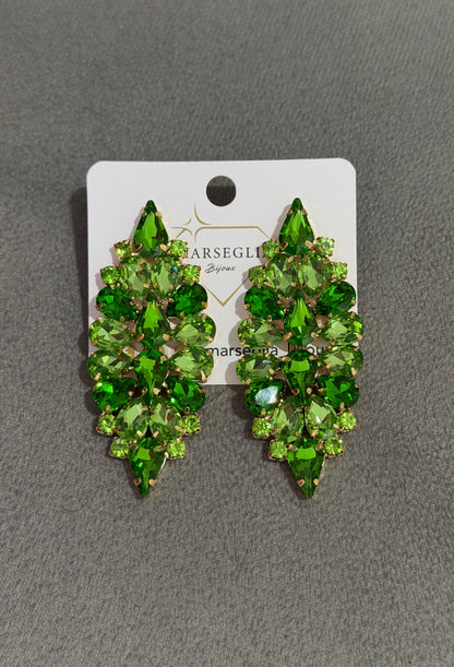 ORECCHINI FASHION VERDE CHIARO & VERDE SCURO