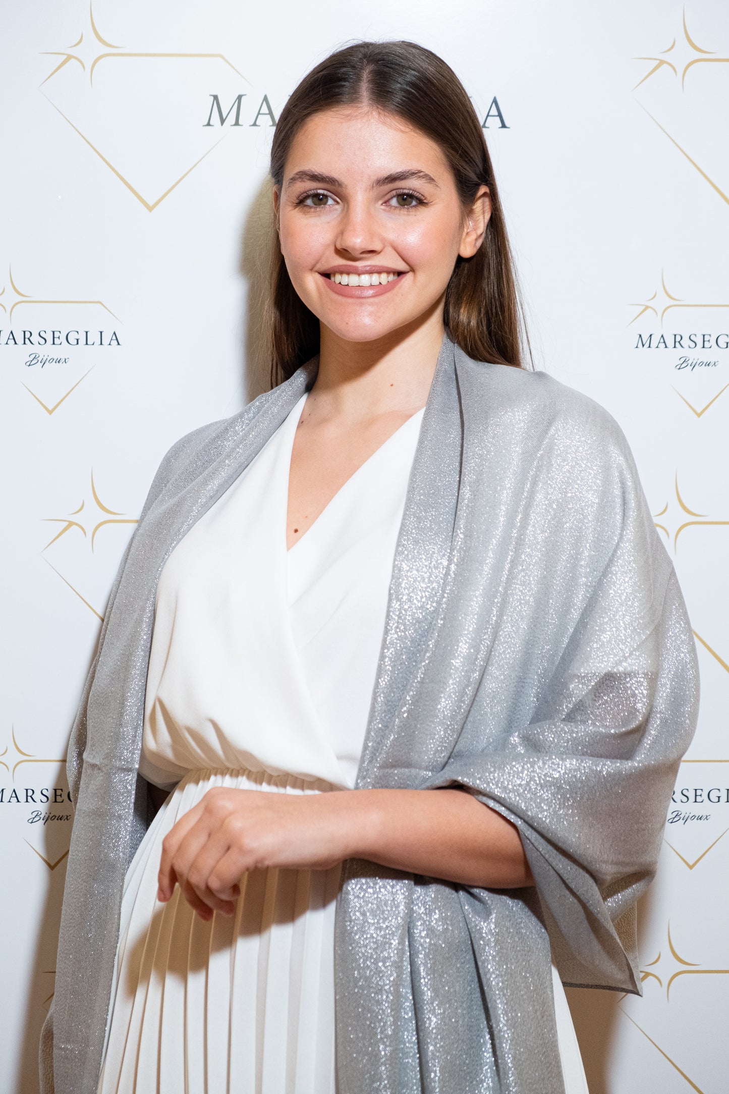 STOLA VISCOSA LUREX ARGENTO SCURO