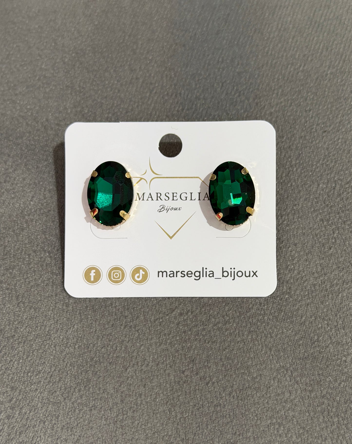 ORECCHINI FASHION VERDE SCURO