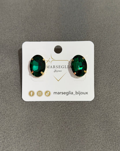 ORECCHINI FASHION VERDE SCURO