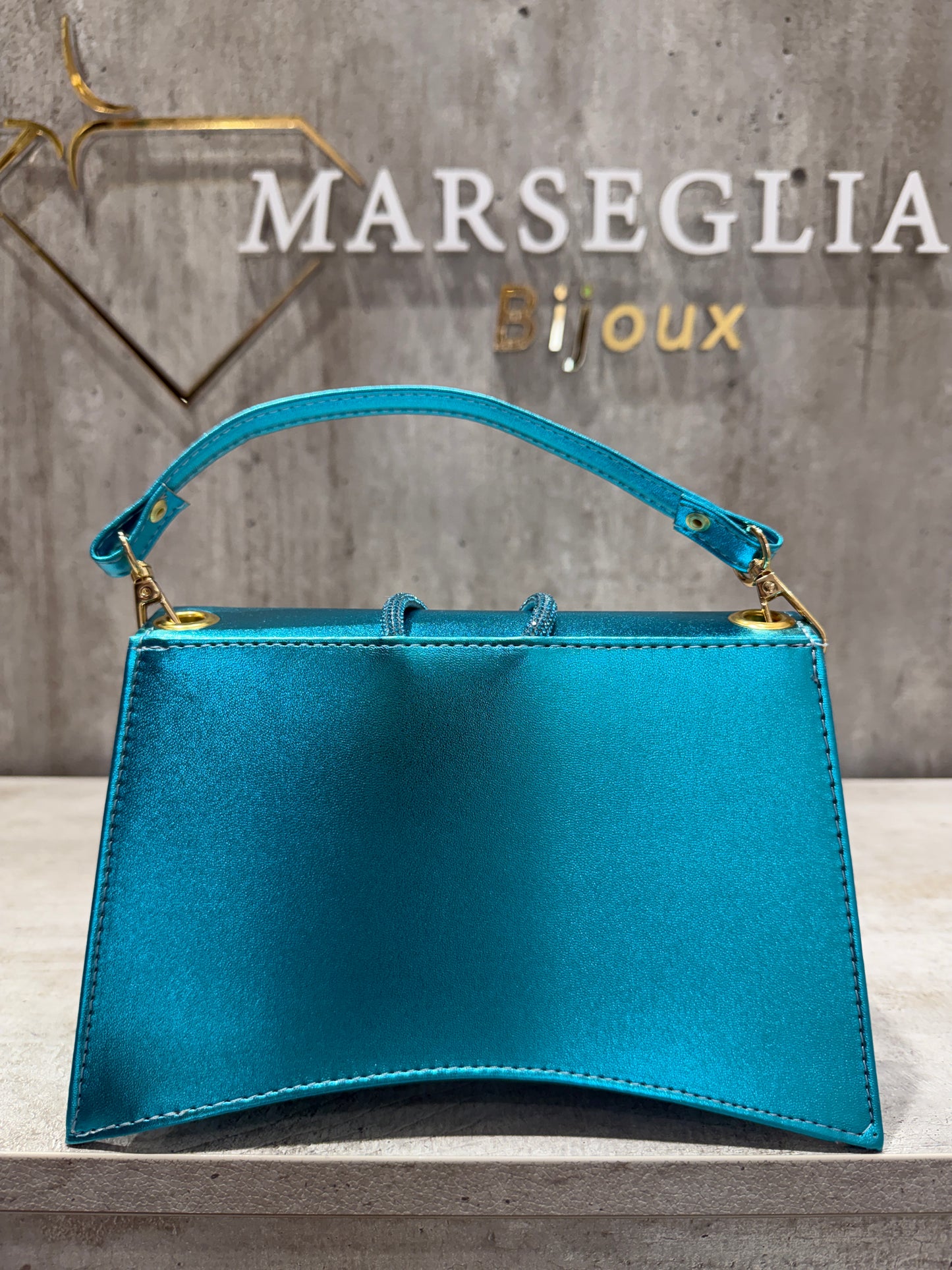 POCHETTE METAL TURCHESE