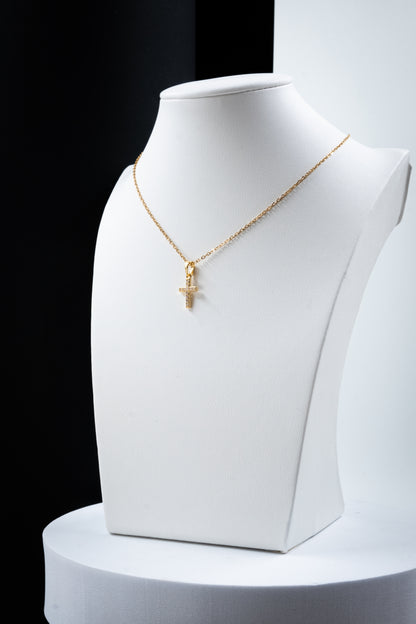 COLLANA CROCE ORO 1,5 CM