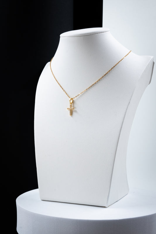 COLLANA CROCE ORO 1,5 CM