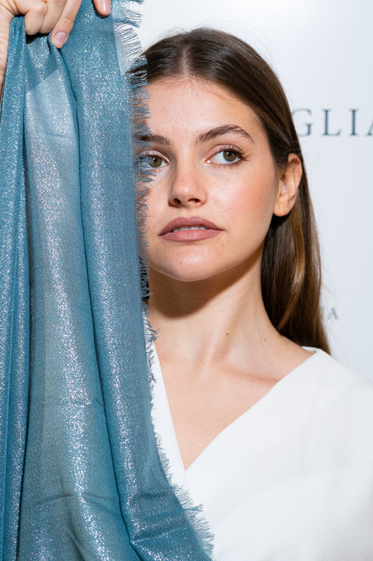 STOLA VISCOSA LUREX OTTANIO & ARGENTO