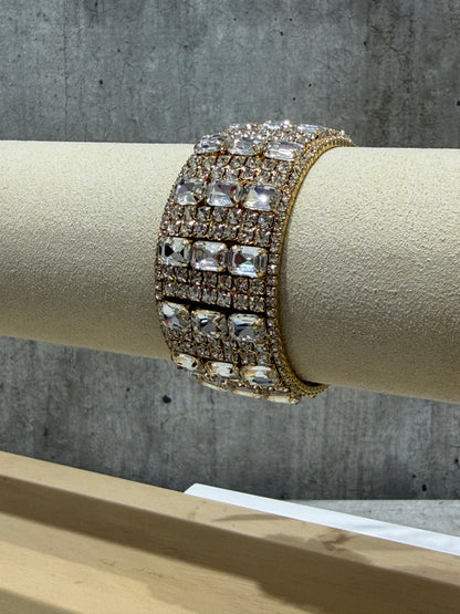 BRACCIALE RIGIDO FASHION BIANCO & ORO