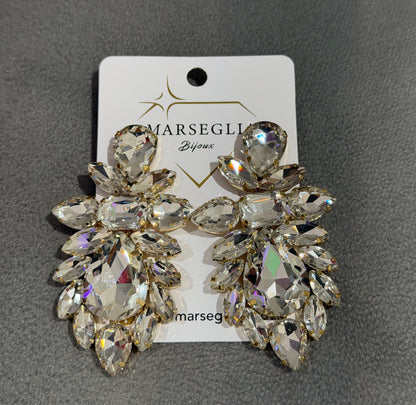 ORECCHINI CLIP FASHION BIANCO & ORO