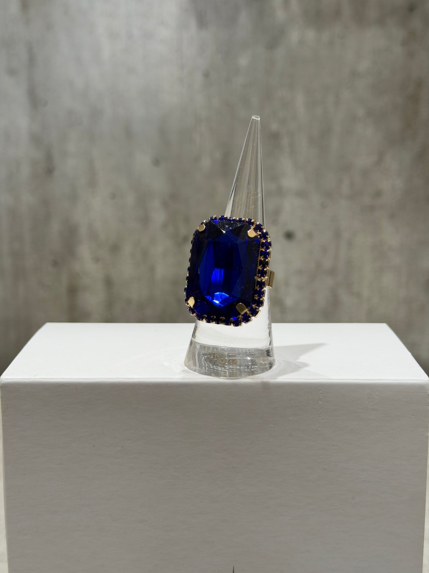 ANELLO RETTANGOLARE FASHION BLU ELETTRICO