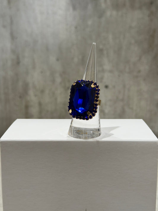 ANELLO RETTANGOLARE FASHION BLU ELETTRICO