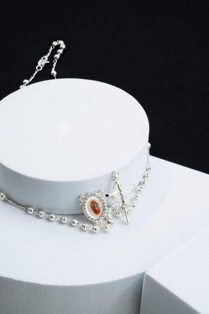COLLANA ROSARIO MILLELUCI ARGENTO