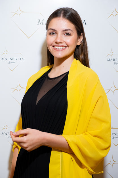 STOLA CHIFFON GIALLA