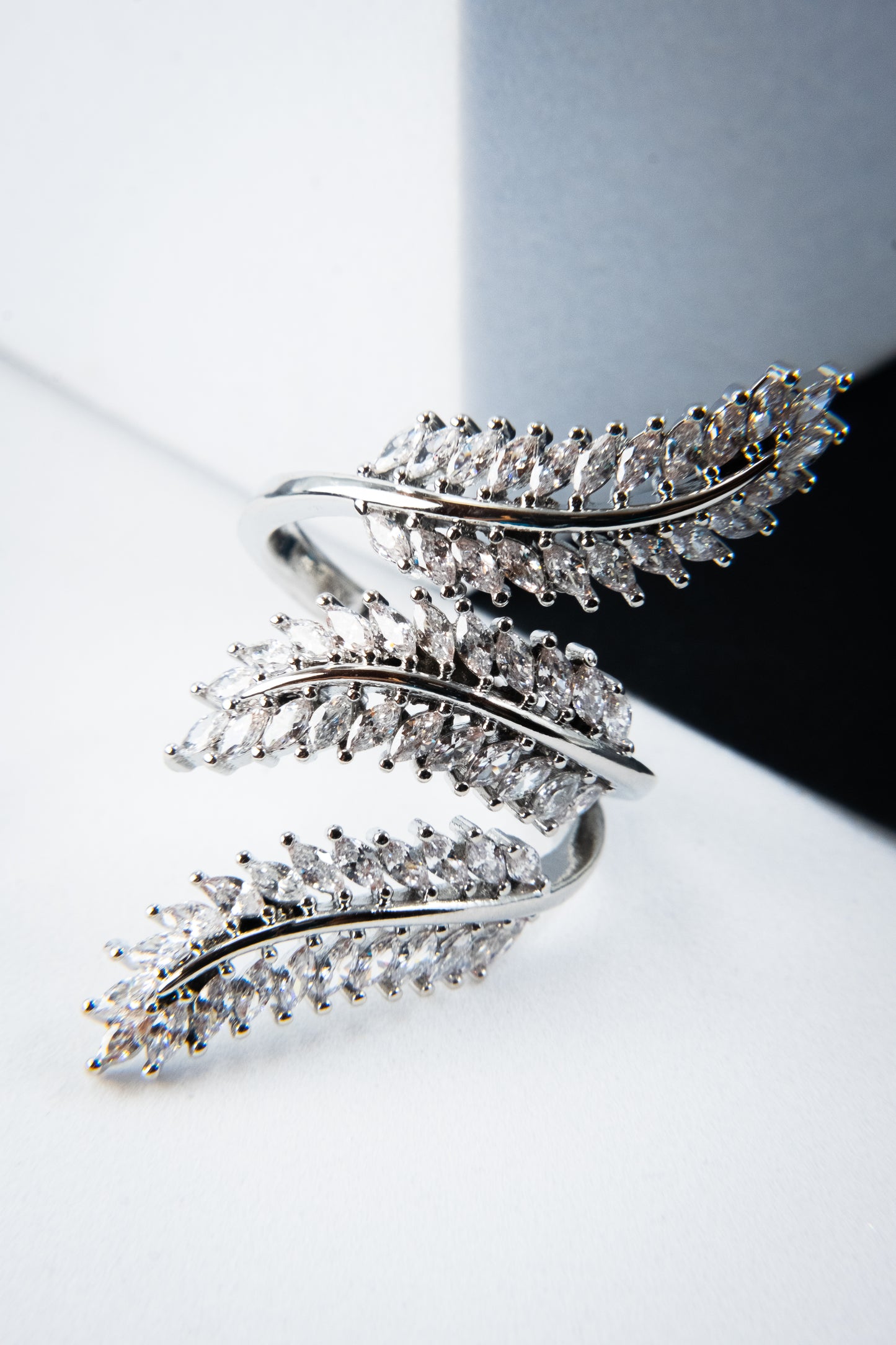 ANELLO 3 FOGLIE ARGENTO