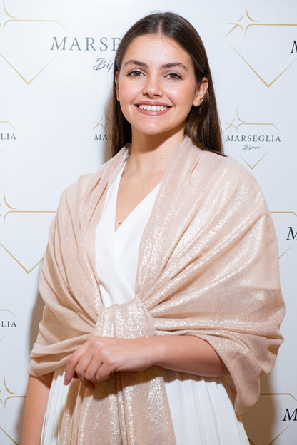 STOLA VISCOSA LUREX ROSA & ORO